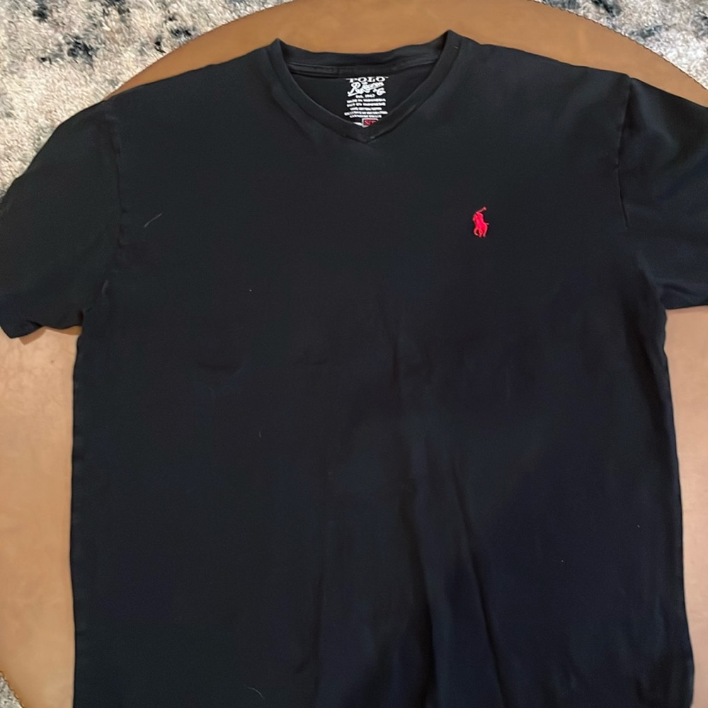 Black polo tee